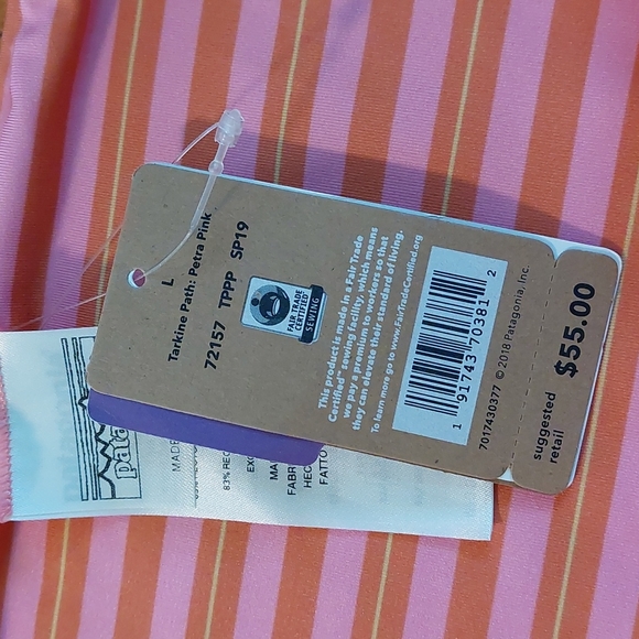 NWT Patagonia Tarkine Path Pink Bikini Bottoms L Sunamee - Picture 4 of 7